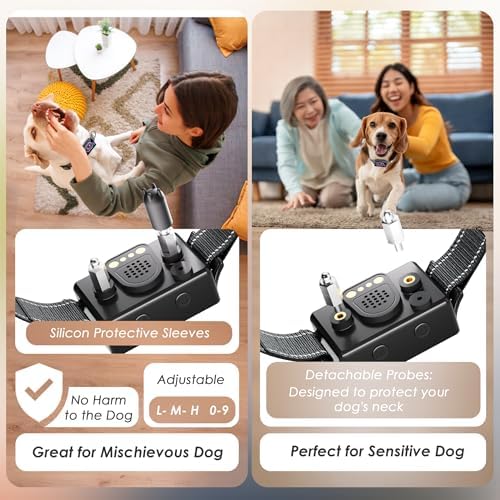 Dog Bark Collar, Smart Bark Collar for Dogs 5-130 lbs, 9 Sensitivity Levels, 5 Training Modes, Waterproof, Long-Lasting Battery