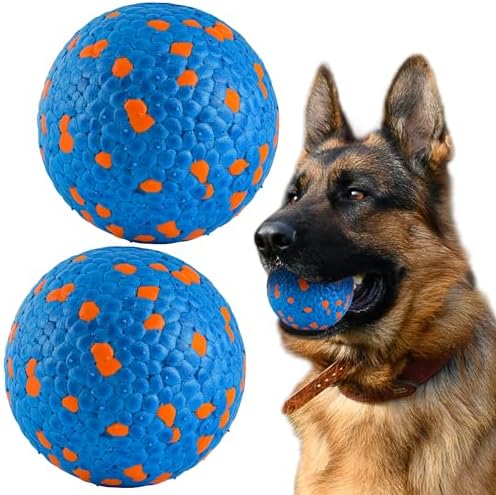 FUSOTO 2Pcs Dog Balls, Tennis Balls for Dog, Blue