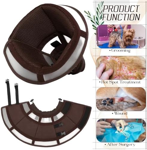 Soft Fold-Over Anti-Lick Dog Cone, Comfortable E-Collar for Small Dogs