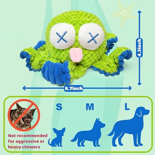Interactive Octopus Dog Toys, Rechargeable Moving Toy with Bouncing Ball | Music, Recording & Silent Modes – Moving Dog Toys to Keep Them Busy for Small, Medium & Large Breeds