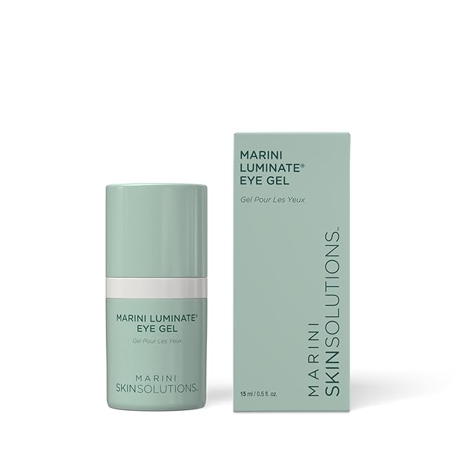 Marini SkinSolutions Luminate Eye Gel - Reduces Appearance of Dark Circles, Crepey Skin, Fine Lines & Wrinkles with Retinol, Chromabright & Peptides - Cruelty Free - Made in the USA - 0.5 fl oz