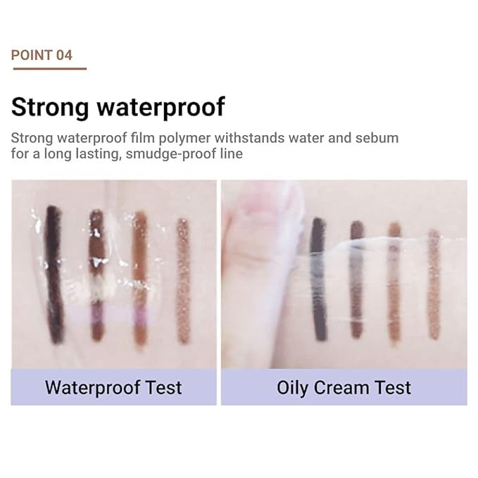 ETUDE Proof 10 Gel Pencil Liner, Eyeliner with Wearable Shades, Sharpenable Tip, Creamy Gel Texture, Waterproof & Sebum-Proof Precision Liner, Korean Makeup, Beauty, Dark Cacao (0.011 Ounce)