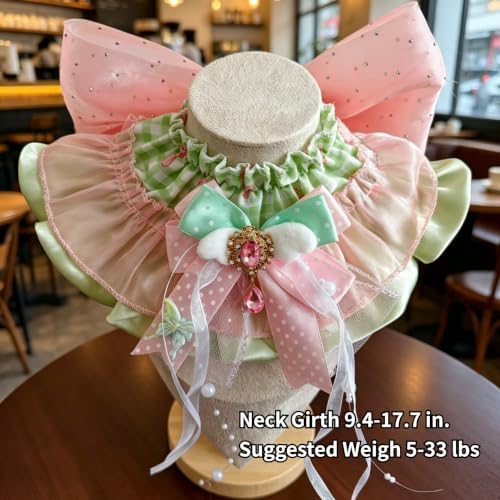 Cat Dog Lace Bow Collar Luxury Elastic Neckline (#8)