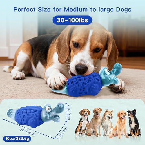 Dog Toys for Aggressive Chewers, Tough Squeaky Dog Chew Toy