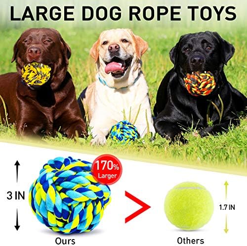SHARLOVY Dog Toys for Aggressive Chewers, Dog Balls for Large Breeds