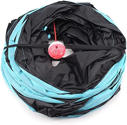 Bemodst Collapsible S-Shape Cat Tunnels - 4 Way Interactive Maze Toy for Kitten, Rabbit, Ferret