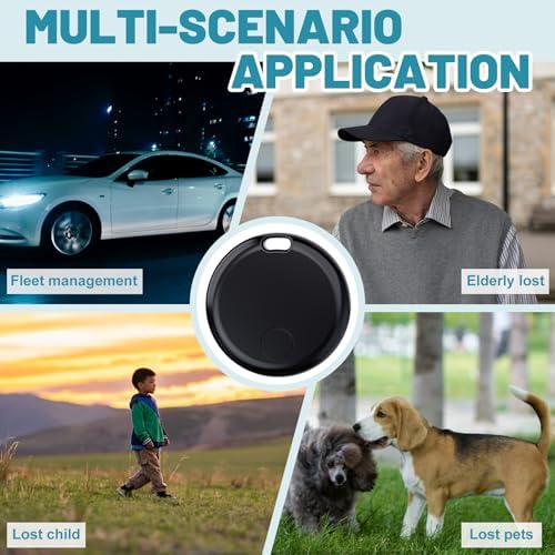 Mini GPS Tracker for Vehicles - 2 Year Battery Life, Real-Time Hidden Car Tracking Device, No Subscription/No Monthly Fee, No SIM Card Required, for Children, Pets, Dogs, Trucks (Android & iOS)