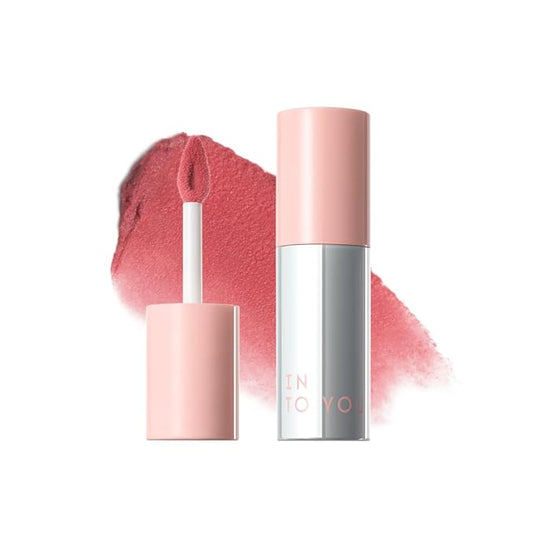 INTO YOU Airy Moisture Lipstick for Women, Long Lasting Matte Finish Lip Mud, High Pigment Color Lip Makeup, Hydrating Lightweight Mousse Texture for Women, W101 Sugar Melon