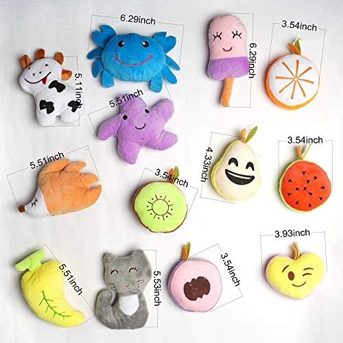 HDMOTU Pack of 26 Soft Small Medium Dog Squeaky Toys,Cute Puppy Favorite Comfortable Squeakers Toy,Multicolored for Puppy