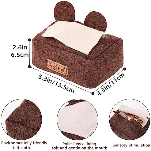 ETIAL 2 Packs Dog Puzzle Toys | Dog Treat Dispensers | Tissue Box Snuffle Mat & Hide & Seek Interactive Toys