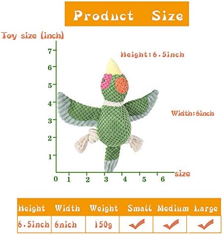 Sedioso Dog Toys Set, Large Dogs Toy, Stuffed Animal Dog Chew Toy, Soft Plush Dogs Toys Pack for Small. Middle, Large Breed(3-Pack, Birds)