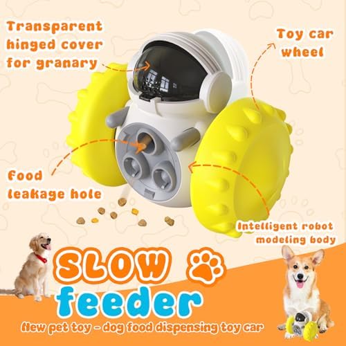 Pet Dog Treat Dispensing Toy Cat and Dog Intelligence Training Slow Feeder Toy for Medium Small Dogs Pet Educational Chase Toy