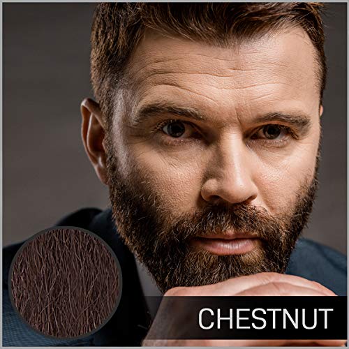 VOLT Grooming Temporary Instant Beard Color Single Pack - Quick Drying Plant Based Hypoallergenic Brush on Color for Beards, Mustaches, and Eyebrows - 0.35 Fl Oz (10 ml), Chestnut (Brown/Red)
