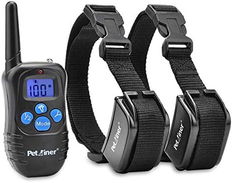 Petrainer PET998DRB2 Dog Training Collar with Remote for 2 Dogs, Rechargeable Waterproof Dog Remote Collar with Beep, Vibration and Static Electronic Dog Collar, 1000 ft Range