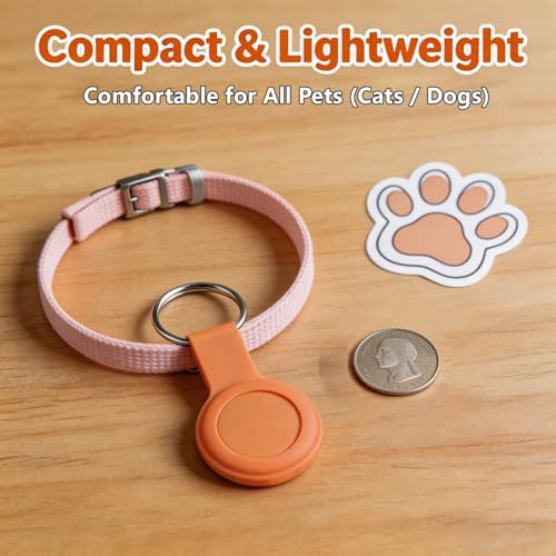 Pet GPS Tracker: A Smart Collar with Real-Time Location Tracking—Ns in Real Time. Compatible with Android and iOS | Silicone Protective Case with Metal Ring, 1-Minute GPS Updates, 1-Year Replaceable Battery, IPX7 Waterproof