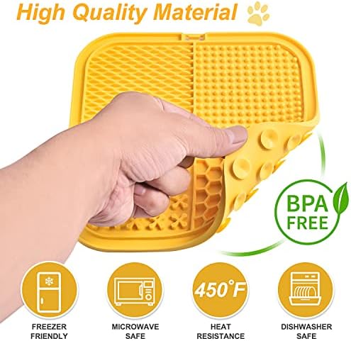 LUKITO Premium Silicone Licking Mat for Dogs & Cats, 77 Suction Cups, Slow Feeder, Boredom Reducer, Anxiety Relief, Dishwasher Safe, Food Grade