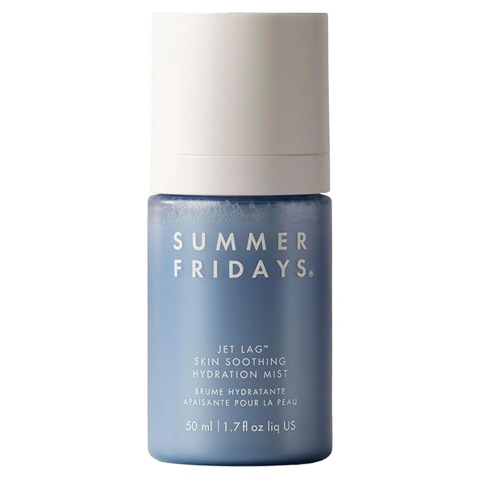 Summer Fridays Jet Lag Skin Soothing Hydration Face Mist - Ultra-Fine Facial Spray & Hydrating Mist to Comfort, Soothe & Help Provide Protective Moisture Barrier Support for Glowing Skin (1.7 Fl Oz)