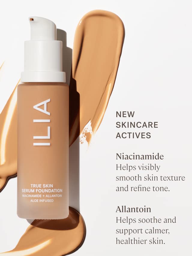 ILIA - True Skin Serum Foundation | Non-comedogenic, Cruelty-Free, Vegan, Weightless Feel, Buildable Coverage, Safe For Sensitive Skin (Kunoy SF4.5)