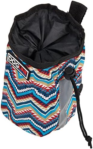 Dogline Dog Treat Pouch: Puppy Training Bag, Pet Kibbles and Snacks Holder, Litter Waste Bags Dispenser with Adjustable Drawstring Closure, Large Capacity with Mesh Pocket, Strong Nylon Material