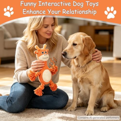 Plush Squeaky Chew Toy for Small Medium Large Dog,(Red Deer)