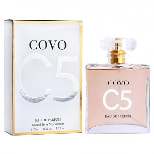 URBAN COLLECTION Covo C5 for Women Eau De Parfum 3.3 fl oz- Pure Femininity in a Bottle - Delicate Floral Scents of Jasmine and May Rose - Cruelty-Free Perfume Precious Gift for Women