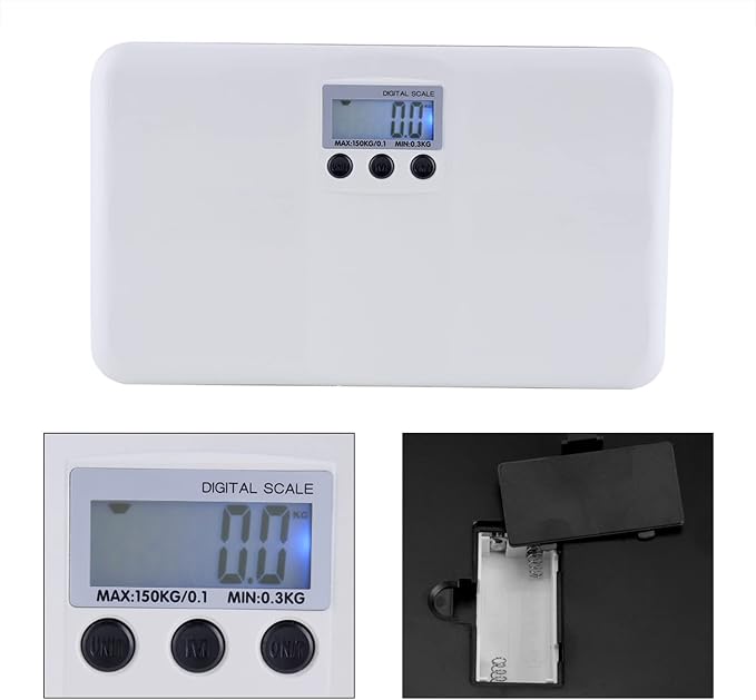 Digital Body Weight Bathroom Scale with Body Tape Measure and Round Corner Design, Large LCD Backlight Display, High Measurements