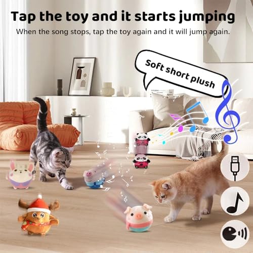 Active Moving Pet Plush Toy, Upgrade Interactive Dog Toys Talking Moving Dog Ball Toy Washable Cartoon Pig Plush Sound Electronic Herding Ball for Dogs Shake Bounce Boredom Talking Toys (Red Pig)