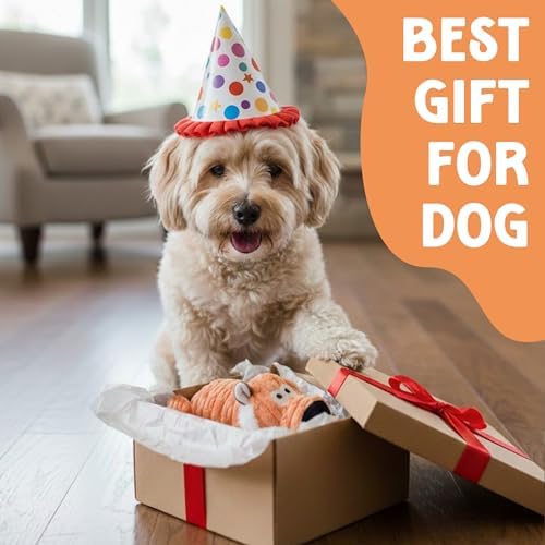 2026 New Plush Dog Toy, Squeaky Dog Toys with Crinkle Paper, Soft Stuffed Interactive Chew Toy for Small, Medium and Large Dogs.