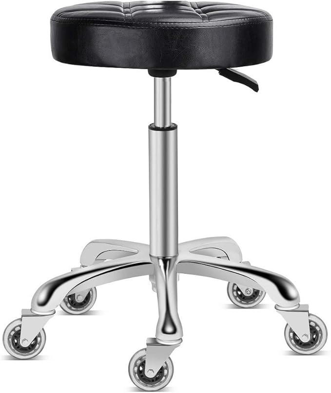 Kaleurrier Swivel Stool Chair Adjustable - Heavy Duty Barber Stool - Hydraulic Rolling Work Stools with Wheels for Hair Beauty Salon Spa Home Kitchen Counter Office Massage Dental Pedicure