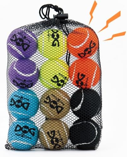 INSUM Tennis Balls for Dogs, 12 Pack Small Medium Dog Toys Balls
