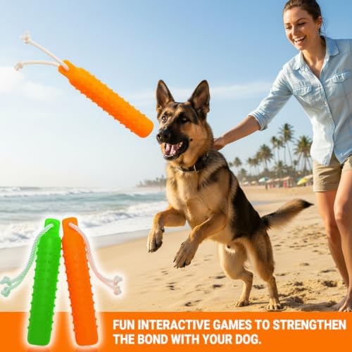 Dog Water Toys, 2 Pack Floating Bumper Fetch Toy Dummy
