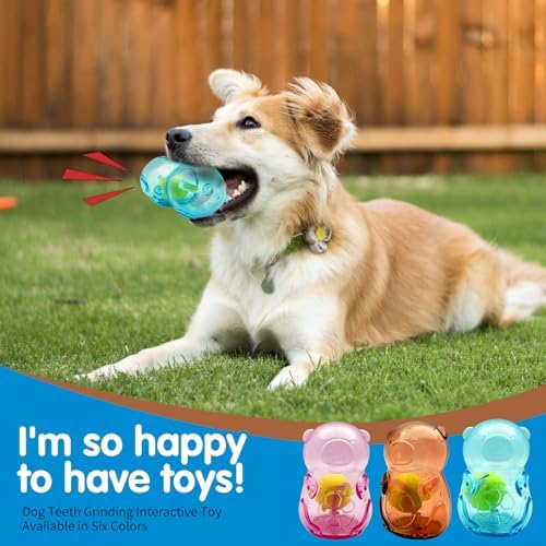 Tough Dog Chew Toy for Small, Medium Breeds Ball in Bottle Strong Rubber Treat Dispensing Toy Cute Interactive Slow Feeder Dog Fetch Toys (Green-Dispenser(NO Ball))
