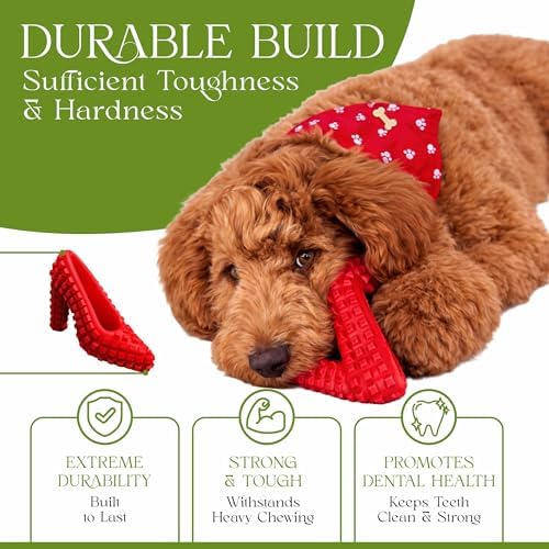 Treat Dispensing Chew Shoe Interactive Puzzle Toys - Dog Chew Enrichment Toys for Aggressive Chewers, Boredom Relief and Brain Stimulating Game Keeps Dogs Engaged