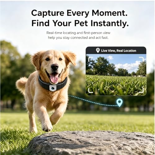 GPS Wireless Dog Fence, Custom Boundary & Real-Time Tracking GPS Collar