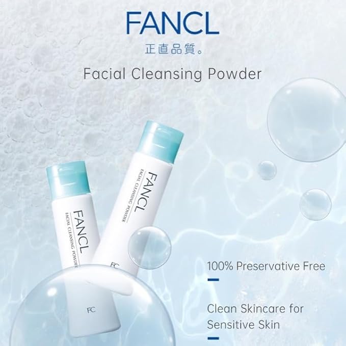 FANCL Double Cleanser set for Face Mild Cleansing Oil & Facial Cleansing Powder, Japanese Makeup Remover set