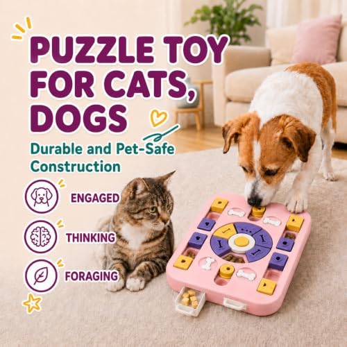 Interactive Dog Puzzle Toy, Maze Slow Feeder, 15.4 in