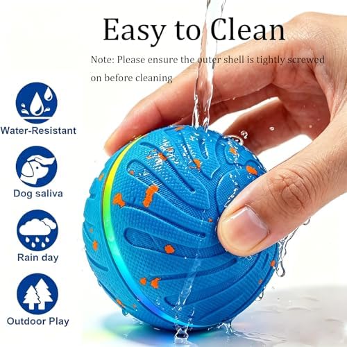 Interactive Dog Ball Toy, 3 Play Modes Smart Moving Bouncing Dogs Ball