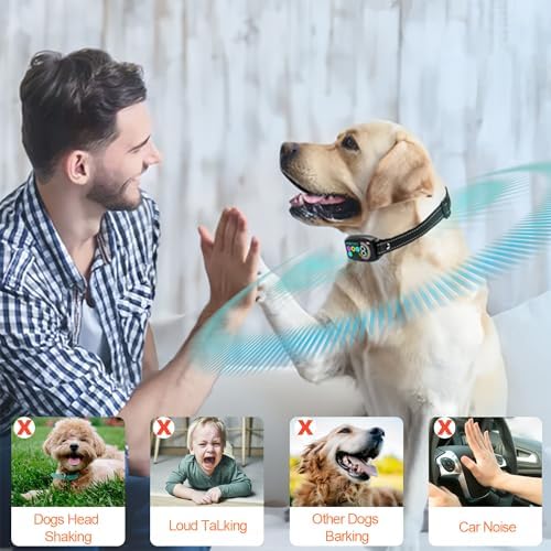 Dog Bark Collar for Large Dogs,Smart Anti Barking Device with 3 Training Modes,Rechargeable IP67 Waterproof Barking Collar for Medium Dogs