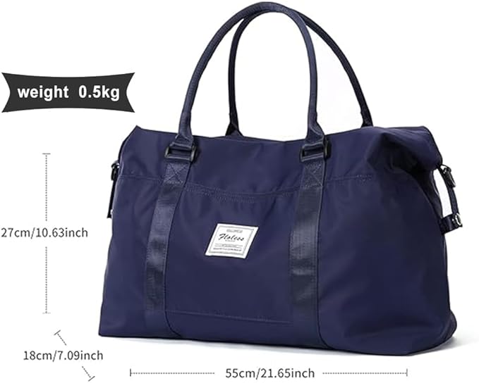 Travel Duffel Bag, Carry On Overnight Weekender Bags for Women | Travel Bag with Wet Pocket & Trolley Sleeve, For Spirit Airlines 18x14x8 Personal Item Bag