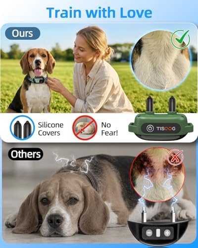 3300ft Dog Shock Collar with Remote Control, IPX7 - Green