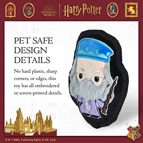 Harry Potter 6-Inch Dumbledore Dog Toy | Small Dog Chew Toy With Crinkle Sound | 6" Design for Dogs