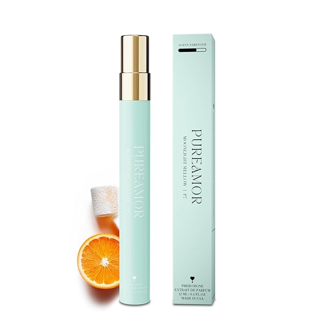 PUREAMOR Pheromone Perfume for Women, Moonlight Mellow Extrait de Parfum – Sweet Gourmand Scent with Neroli, Orange & Marshmallow, Long Lasting Fragrance, 0.4 oz / 12 ml Travel Size