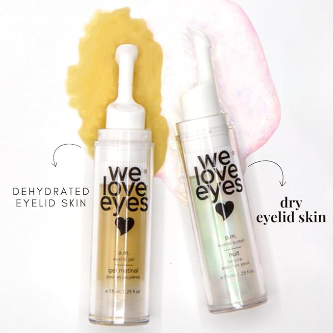 We Love Eyes A.M. Eyelid Gel - For puffy eyes, fine lines, under eye bags. Healthy for your eyes. Botanical & vegan ingredients.