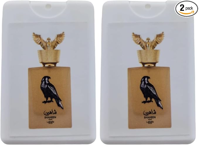 Lattafa Shaheen Gold Eau De Parfum Spray Trial Size, 20ml/0.67oz (Unisex) (Pack of 2)