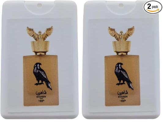Lattafa Shaheen Gold Eau De Parfum Spray Trial Size, 20ml/0.67oz (Unisex) (Pack of 2)
