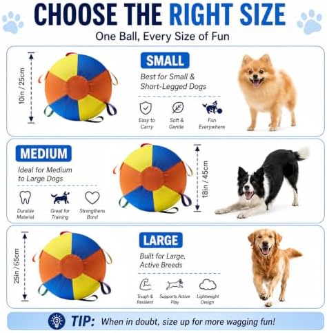 10"/18"/25" Herding Ball for Dogs, 2026 Upgrade Dog Herding Ball