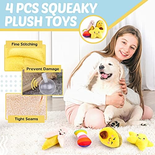 LOYEE Puppy Toys 21 Pack, Small Dog Chew Toys with Rope Toys for Teething Pet Cute Squeak Toy with Treating Ball for Puppy, Small Dogs - 21 Pack