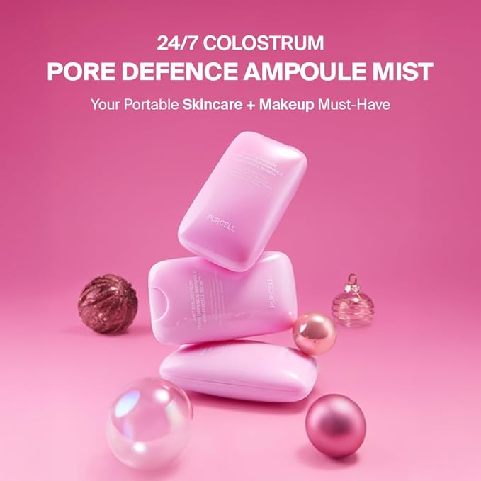 24/7 Colostrum Ampoule Mist (Pink) - Glass skin with Long Hydration, Poreless Smooth Skin, Before & After Makeup, Hyaluronic Acid and Vitamin, For All Skin types, 1.85 fl oz
