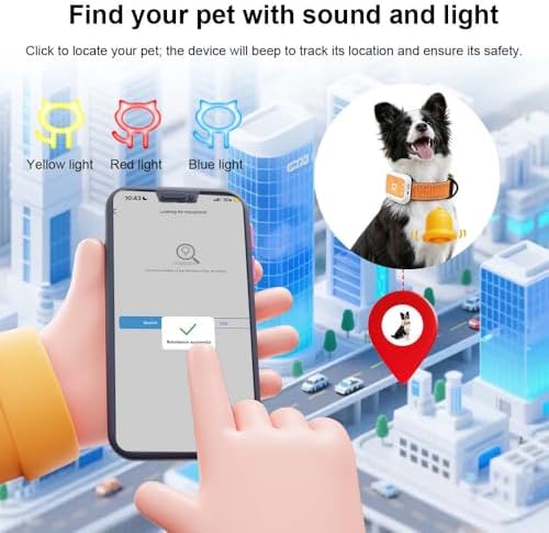 Pet GPS Tracking Collar for Fence & Dog Training with Wireless Monitoring, No Subscription, Waterproof, Long Battery Life, iOS & Android App (15-22 inches, Large)