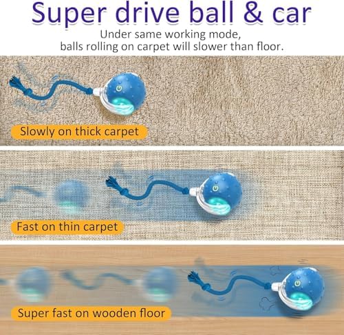 Interactive Cat Toys Ball for Indoor Cats (Blue)